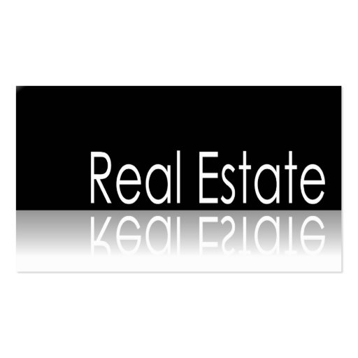 Reflective Text - Real Estate - Business Card (front side)