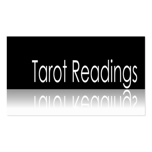 Reflective Text Tarot Readings Business Card Zazzle