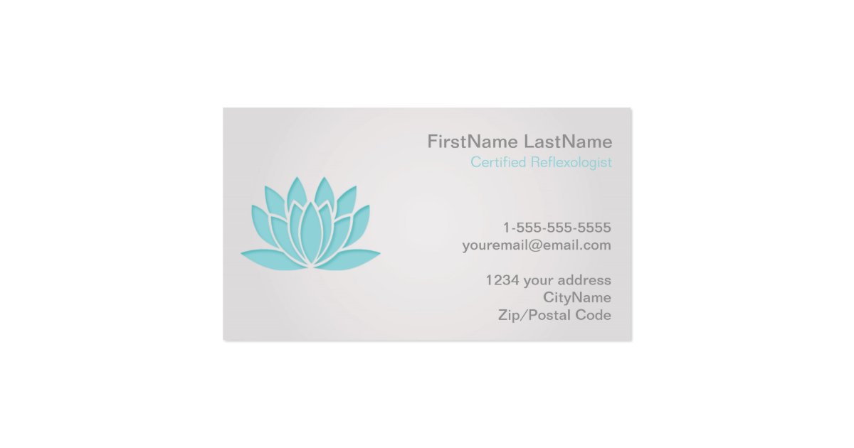 Reflexology Business Card Zazzle