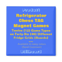 REFRIGERATOR CHESS TAG MAGNET GAMES