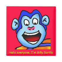 Refrigerator Magnet--Billy Gorilly by billygorilly Refrigerator Magnet--Billy Gorilly