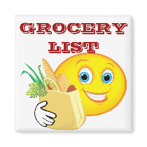 Refrigerator Magnet, groceries