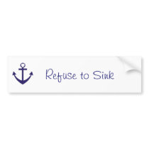 Refuse to Sink Bumper Logo Bumper Stickers