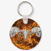 Regaining Evil flaming skulls keychains