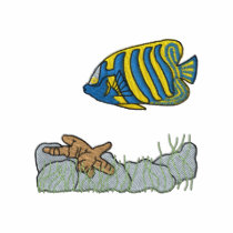 Regal Angelfish embroidered shirts by ZazzleEmbroidery Regal Angelfish embroidered shirts