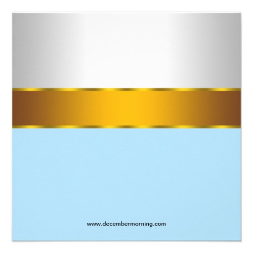Regal Baby Blue Prince Baby Shower Invitations