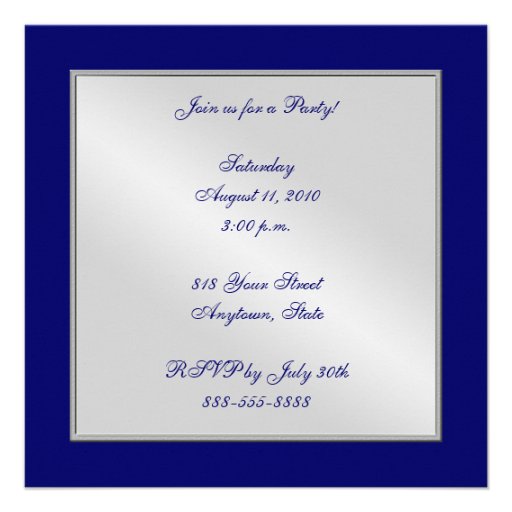 Regal Celtic Fleur Blue All Occasion Invitation