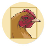 Regal Chicken Round Stickers
