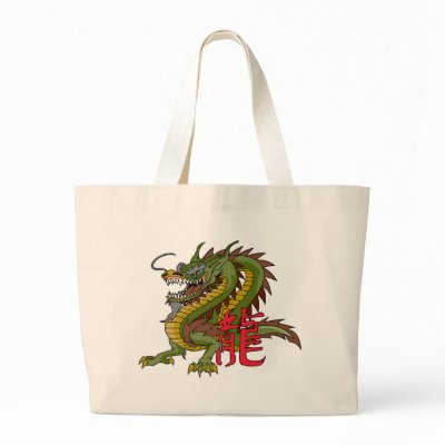 Regal Chinese Dragon Tote Bags