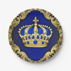 Regal Crown Royal Baby Shower 7 Inch Paper Plate