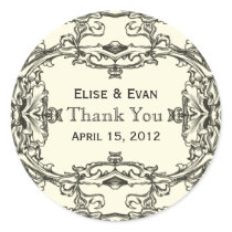 Regal Elegance Thank You Stickers
