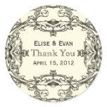 Regal Elegance Thank You Stickers