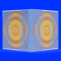 Regal Flames: Radial Abstract: Custom Binder