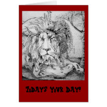 Regal Lion Birthday Greeting Cards