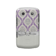 regal purple gray and cream damask design casematecase