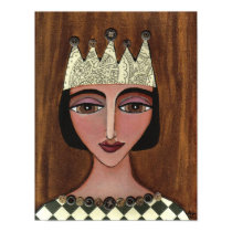 Regal Queen Anna Maria - print by folkartblonde Regal Queen Anna Maria - print