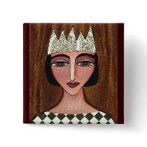 Regal Queen - royal button by folkartblonde Regal Queen - royal button