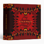 Regal Red Black Gold Lace Wedding Album Vinyl Binder