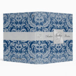 Regal Royal Blue Monogram Damask Wedding Binder