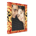 Regal Wedding Portrait Damask Frame canvas prints