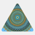 Regalia Aqua Blues Kaleidoscope No. 5 Triangle Stickers