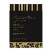 Regalia - Bridal Shower Announcement (Black/Tan) postcard