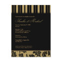 Regalia - Bridal Shower Announcement (Black/Tan) postcards