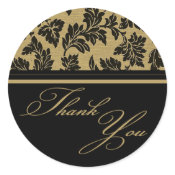 Regalia - Thank You (Black/Tan) sticker