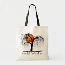 Regalos del asistente social bolsas lienzo