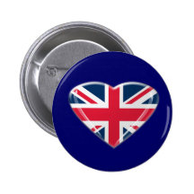 Regalos del corazón de Union Jack Pins