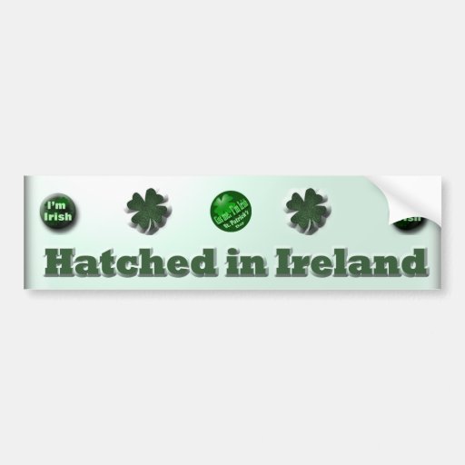 Regalos del día de St Patrick del irlandés Pegatina De Parachoque