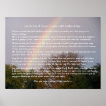 Regalos del personalizable del poema del puente de poster
