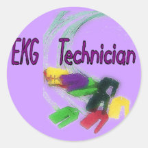 Regalos del técnico de EKG Pegatina