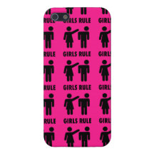 Regalos divertidos de la feminista de las rosas fu iPhone 5 cárcasa