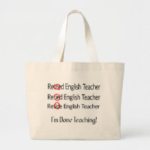 Regalos jubilados del profesor de inglés bolsa de mano