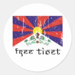Regalos libres de Tíbet Etiquetas Redondas