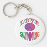 Regalos lindos de la natación llavero personalizado