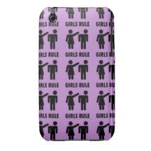 Regalos púrpuras de la feminista del poder del chi iPhone 3 Case-Mate carcasas