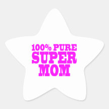 Regalos rosados frescos para las mamáes: Mamá estu Calcomanía Forma De Estrellae