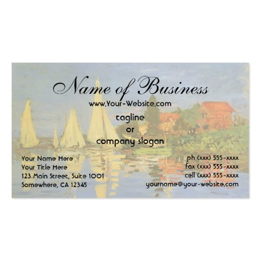 Regatta at Argenteuil by Claude Monet Business Card