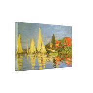 Regatta at Argenteuil by Claude Monet wrappedcanvas