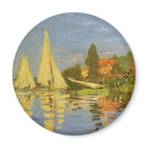 Regatta at Argenteuil by Claude Monet Fridge Magnets