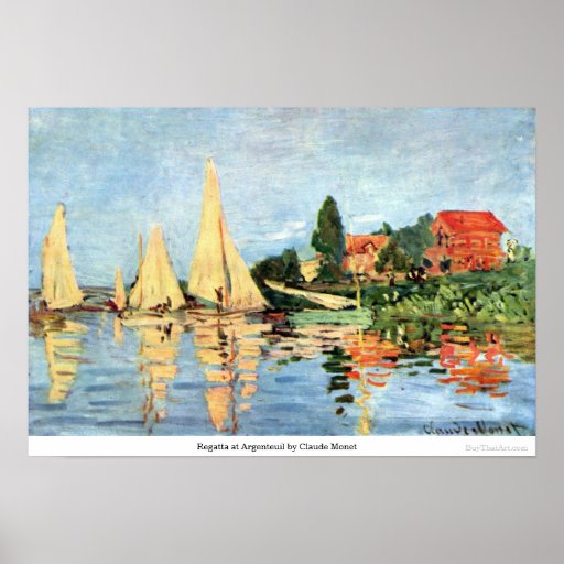 Regatta at Argenteuil by Claude Monet Print