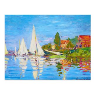 Regatta at Argenteuil Claude Monet Post Card