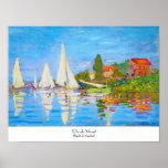 Regatta at Argenteuil Claude Monet Poster