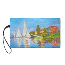 Regatta at Argenteuil Claude Monet Wristlet Clutch