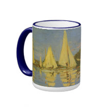 Regatta at Argenteuil, Monet Vintage Impressionism Mugs
