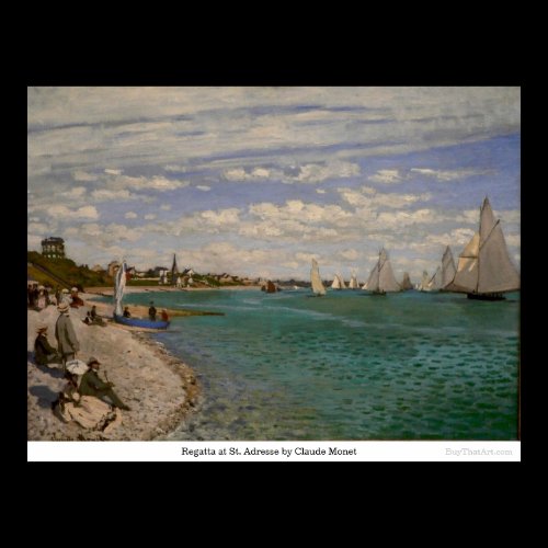 Regatta at St. Adresse by Claude Monet Print