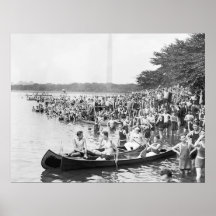Regatta de la canoa: 1924 poster