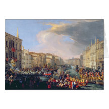 Regatta Held in Honour of Frederick VI of Denmark Greeting Card